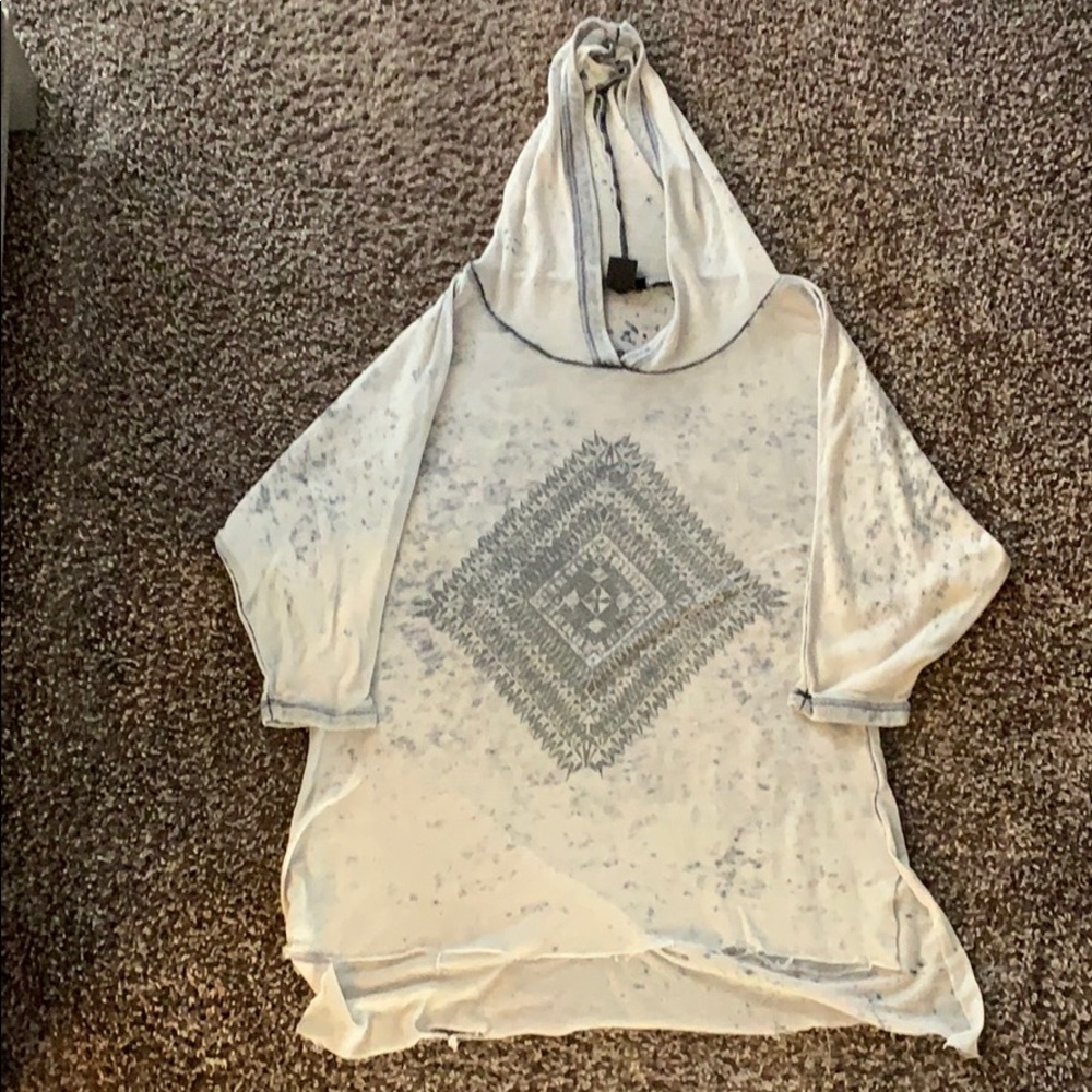 Women’s Short sleeve Burnout Hoodie